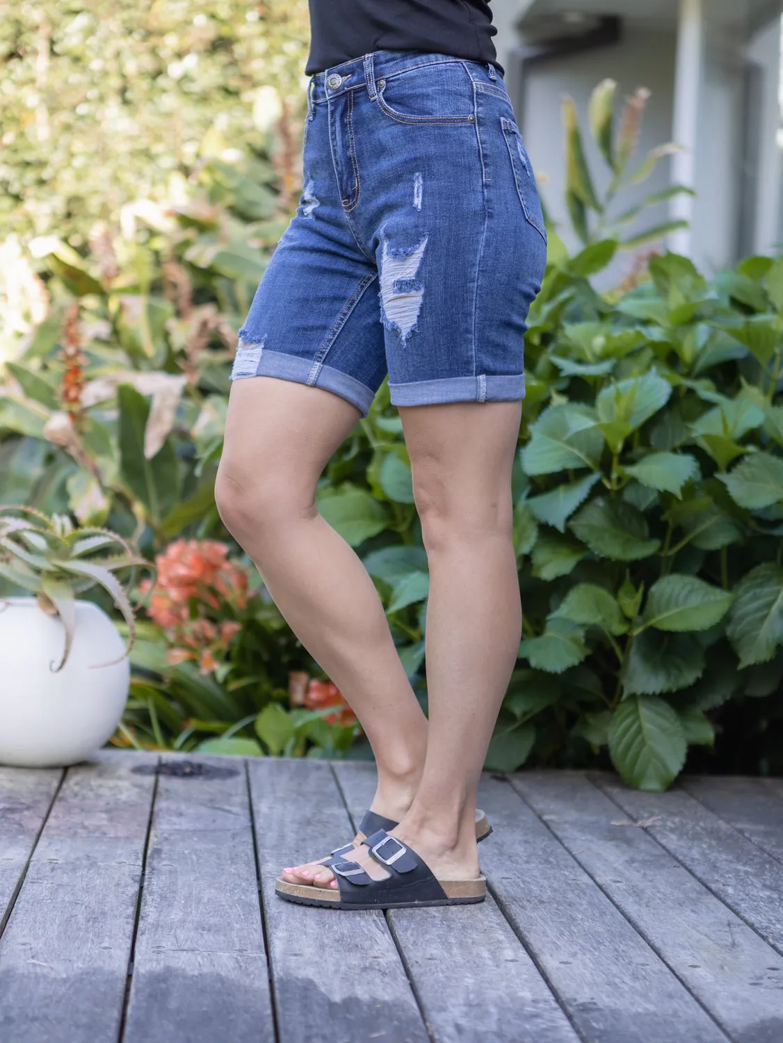 Airlie Denim Shorts - Dark Wash