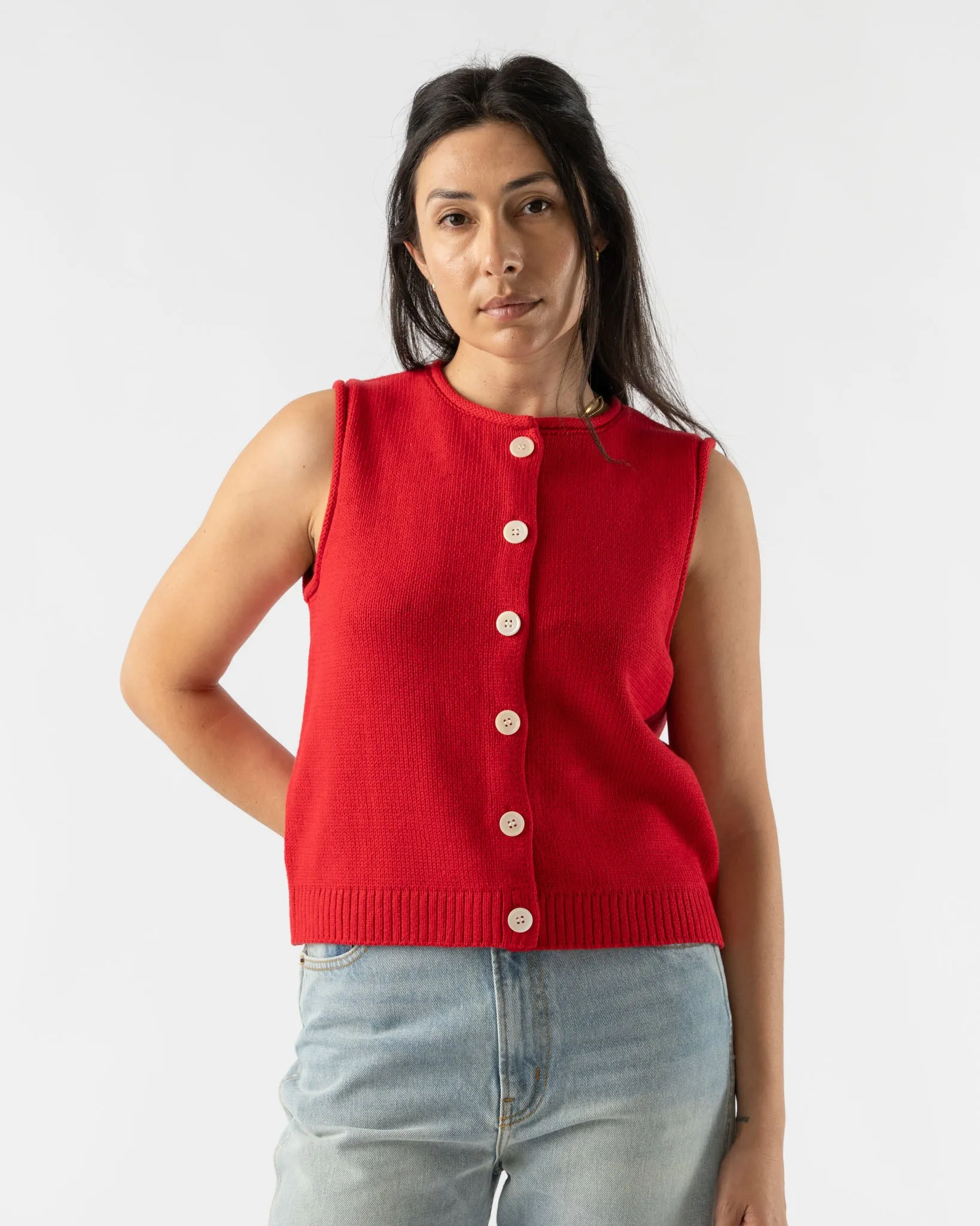 Alex Mill Bridget Vest in Tomato