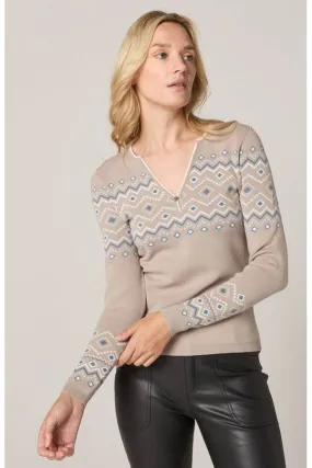 Alp N Rock Yvette II Henley Sweater | Heather Stone