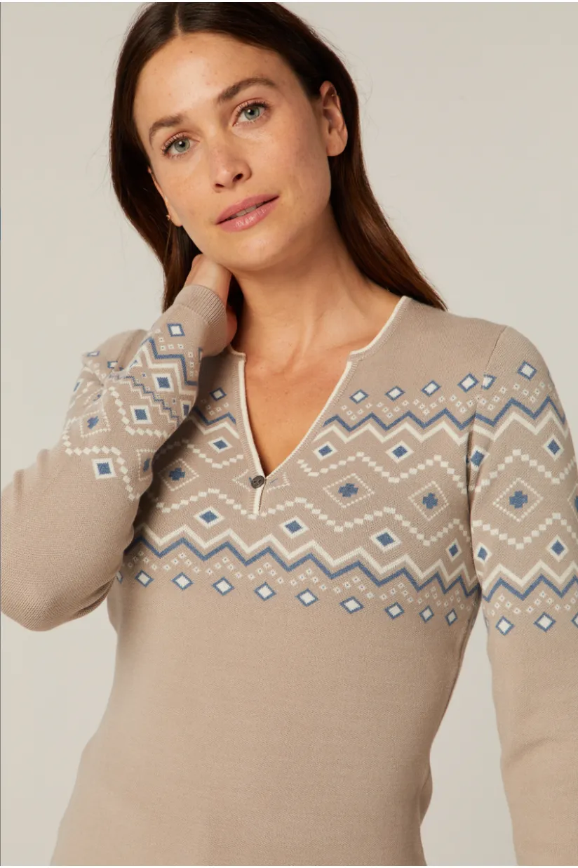 Alp N Rock Yvette II Henley Sweater | Heather Stone