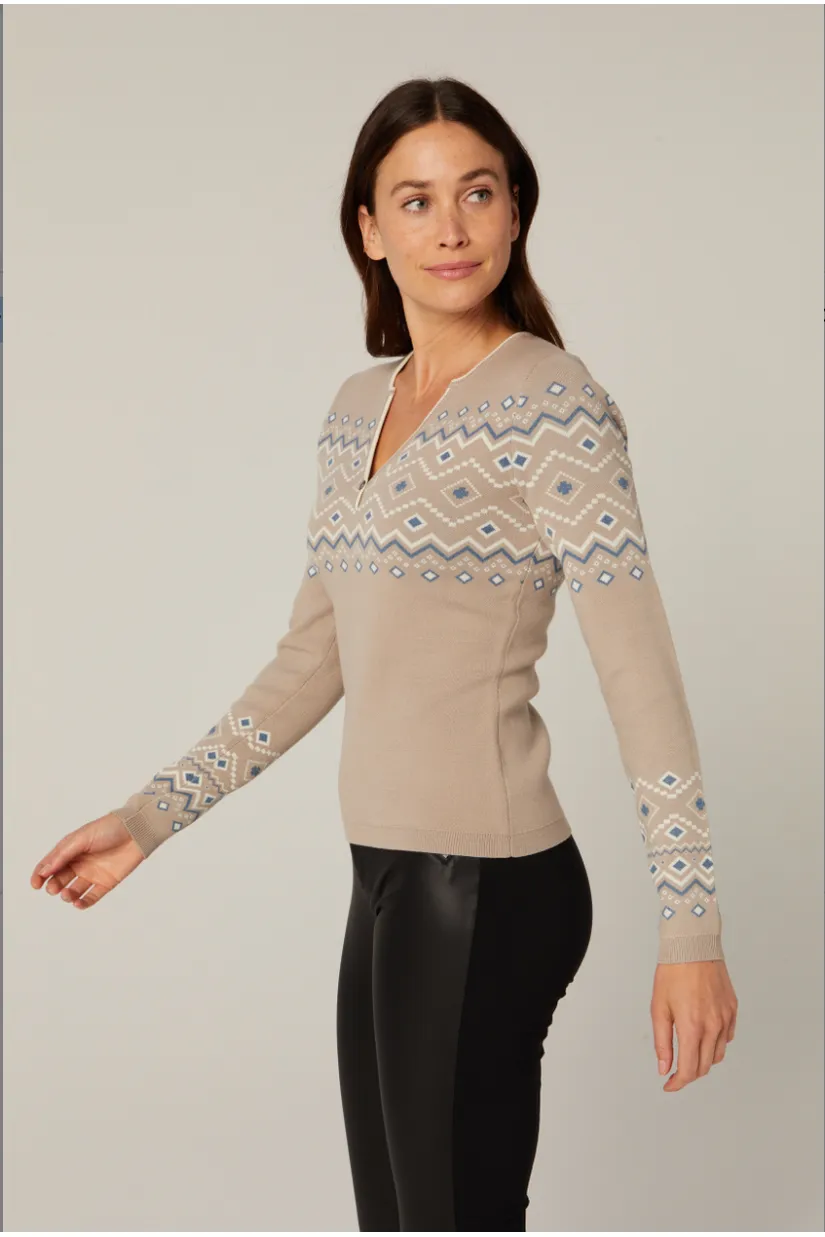 Alp N Rock Yvette II Henley Sweater | Heather Stone