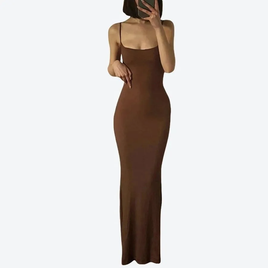 Chic Spaghetti Strap Maxi Dresses