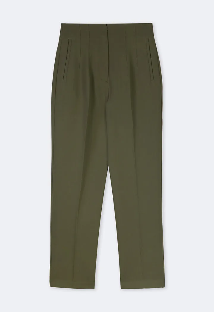 Choice Basic Straight Cut Trousers Khaki