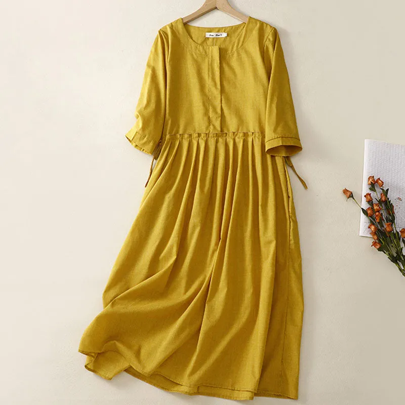 Comfortable Casual Cotton Linen Dress