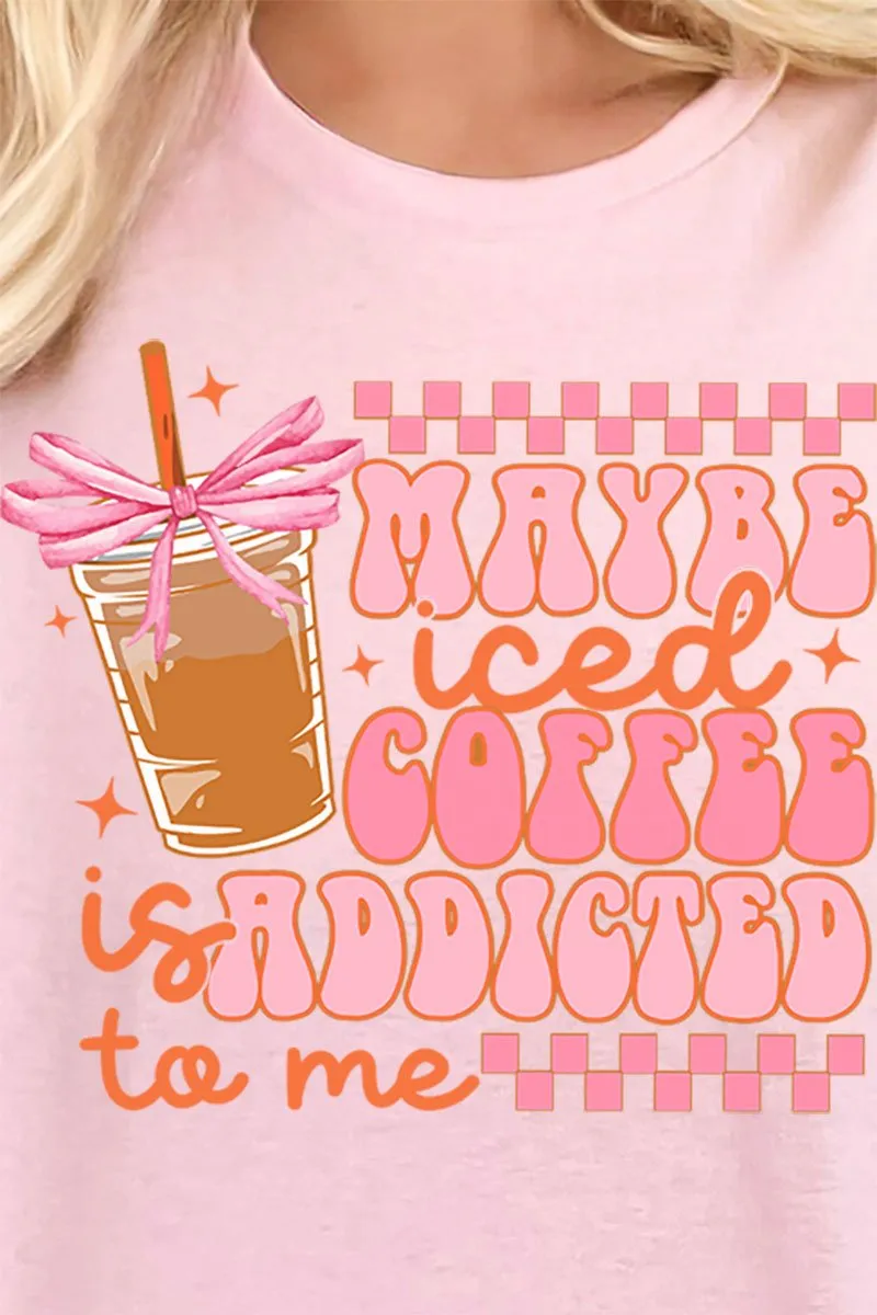 Coquette Iced Coffee Short Sleeve Relaxed Fit T-Shirt