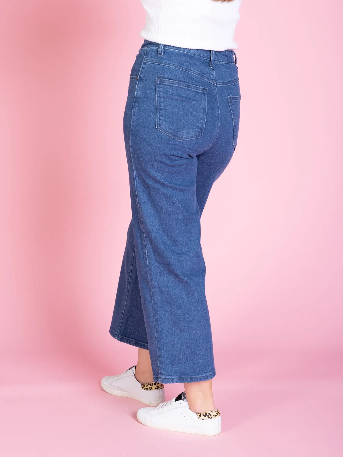 EMMA Wide Leg Jean -Vintage Denim