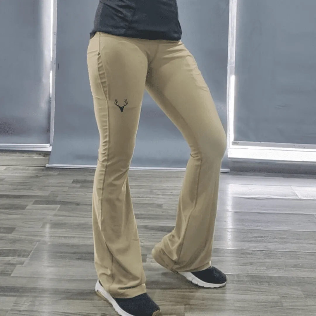 FlareFit Dri-Fit Leggings (Khaki)