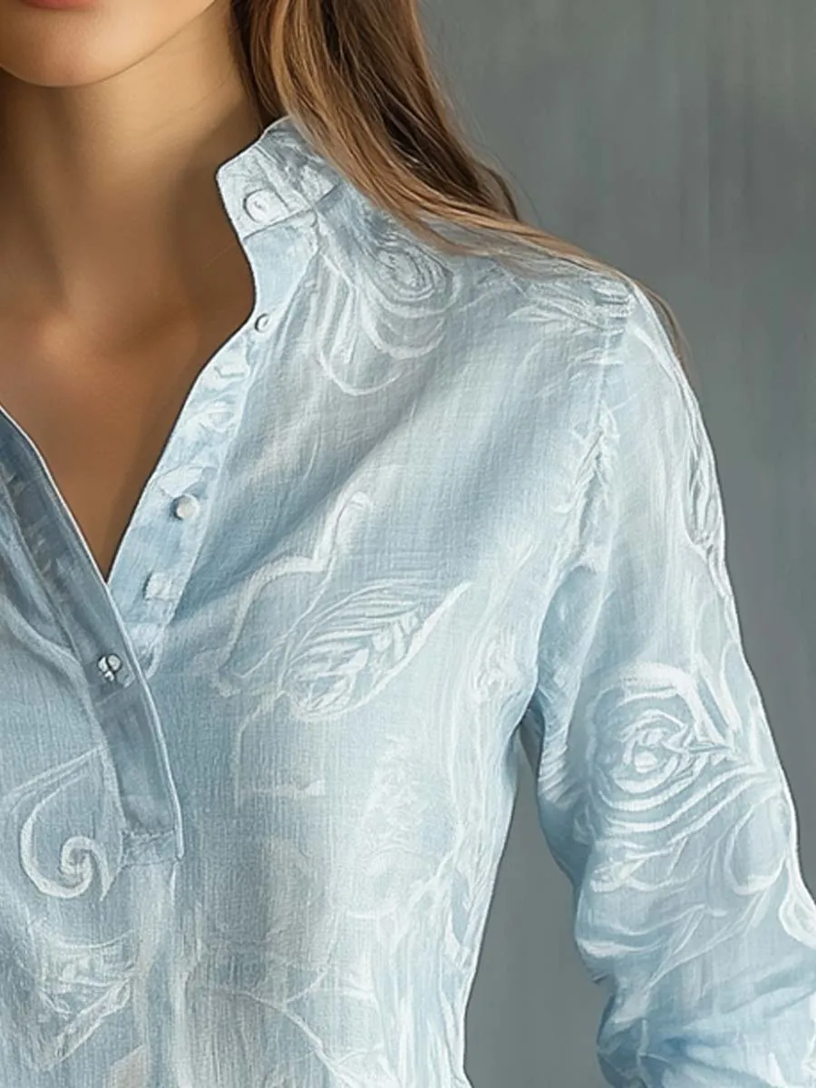 Fresh Baroque Cotton Linen Shirt