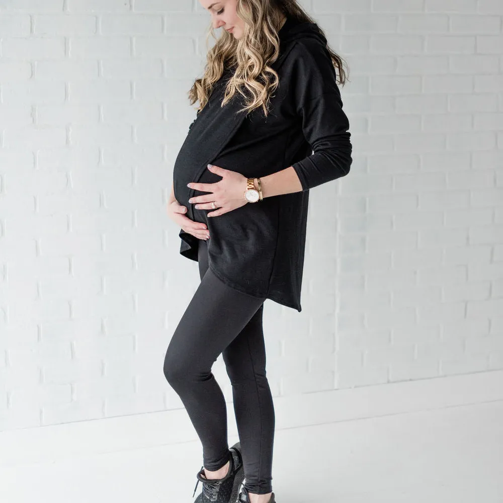 Gianna Nursing Hoodie-Black