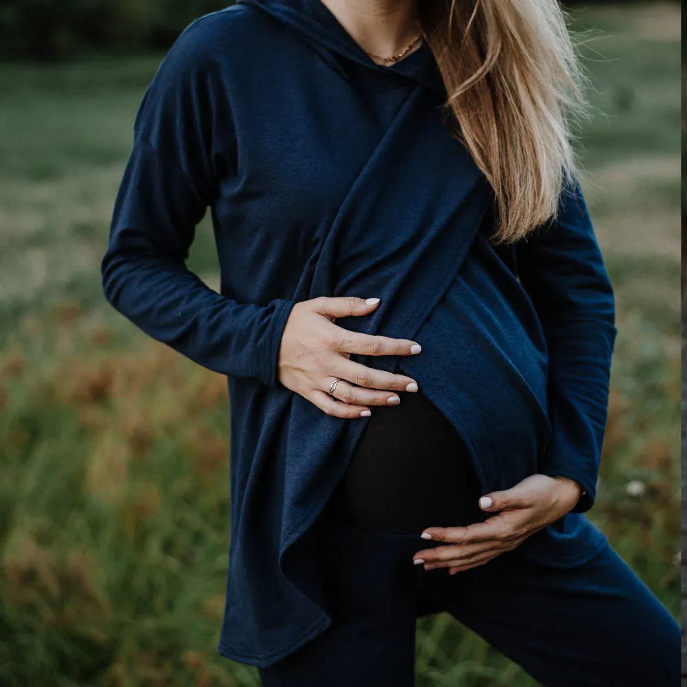 Gianna Nursing Hoodie -Navy