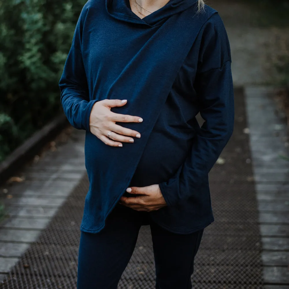 Gianna Nursing Hoodie -Navy