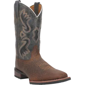 Laredo Men's Smoke Creek Tan & Blue Denim Western Boots 7975