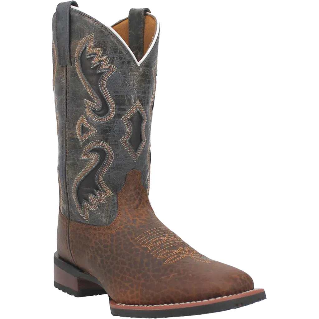 Laredo Men's Smoke Creek Tan & Blue Denim Western Boots 7975