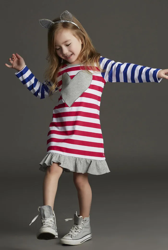 Love the Stripe Dress by Hootkid (3-7)