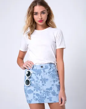 Mini Broomy Skirt in Sky Rose