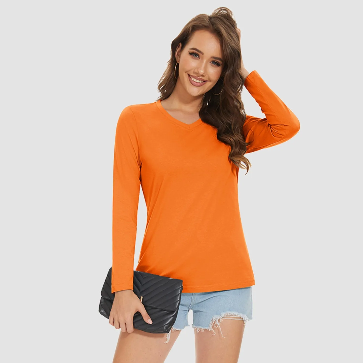 Miriam - Women's V-Neck Long Sleeve Shirt