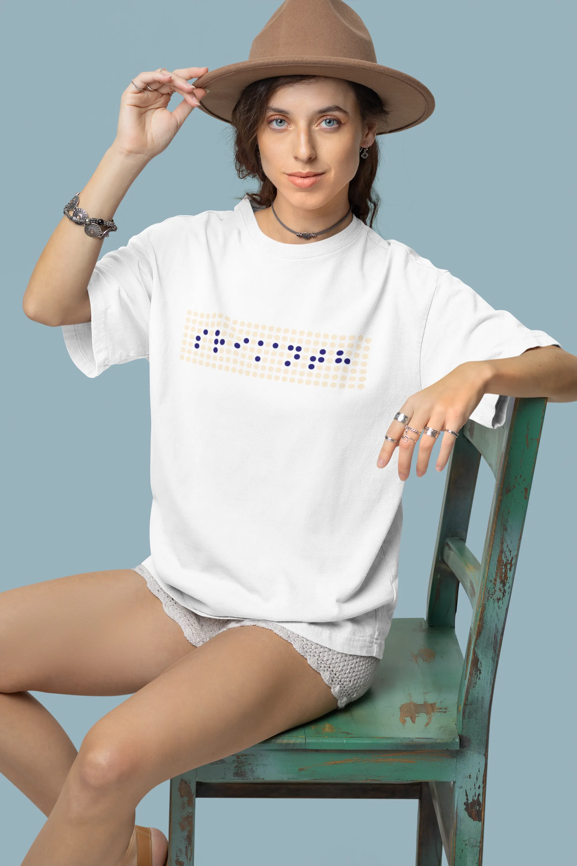 Official Srikanth Braille Graphic Oversized T-Shirt