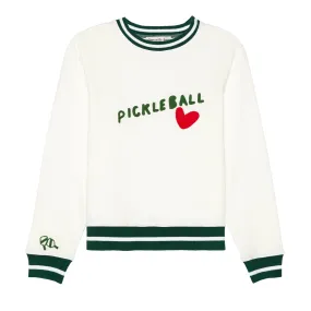 Pickleball Heart Sweatshirt - Cream