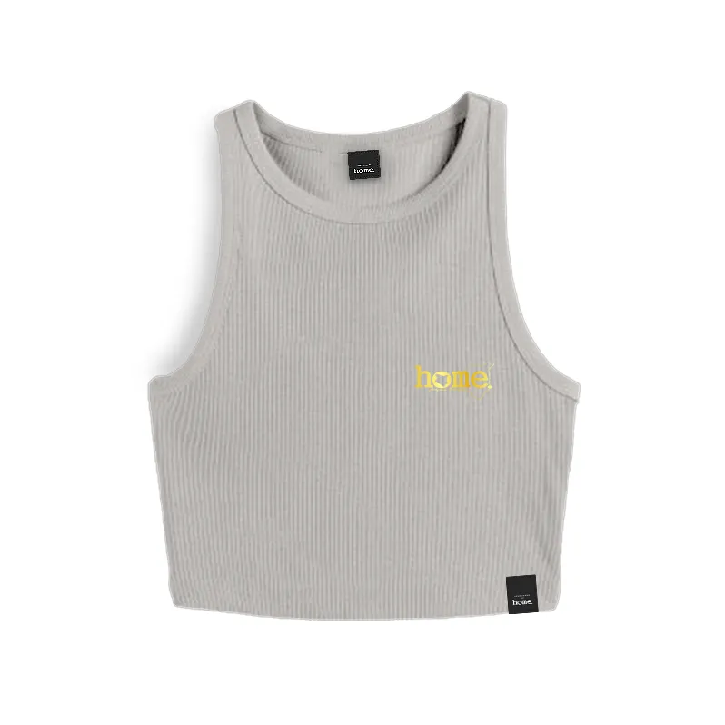 Racer Vest Top- Light Grey