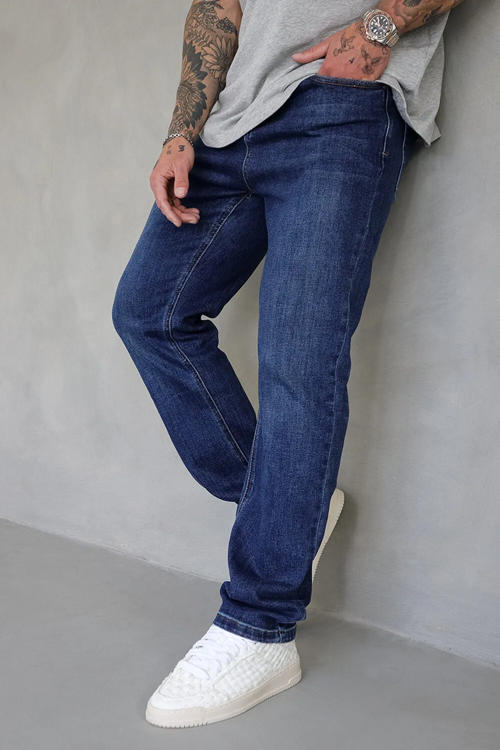 Regular Fit Jeans - Dark Blue