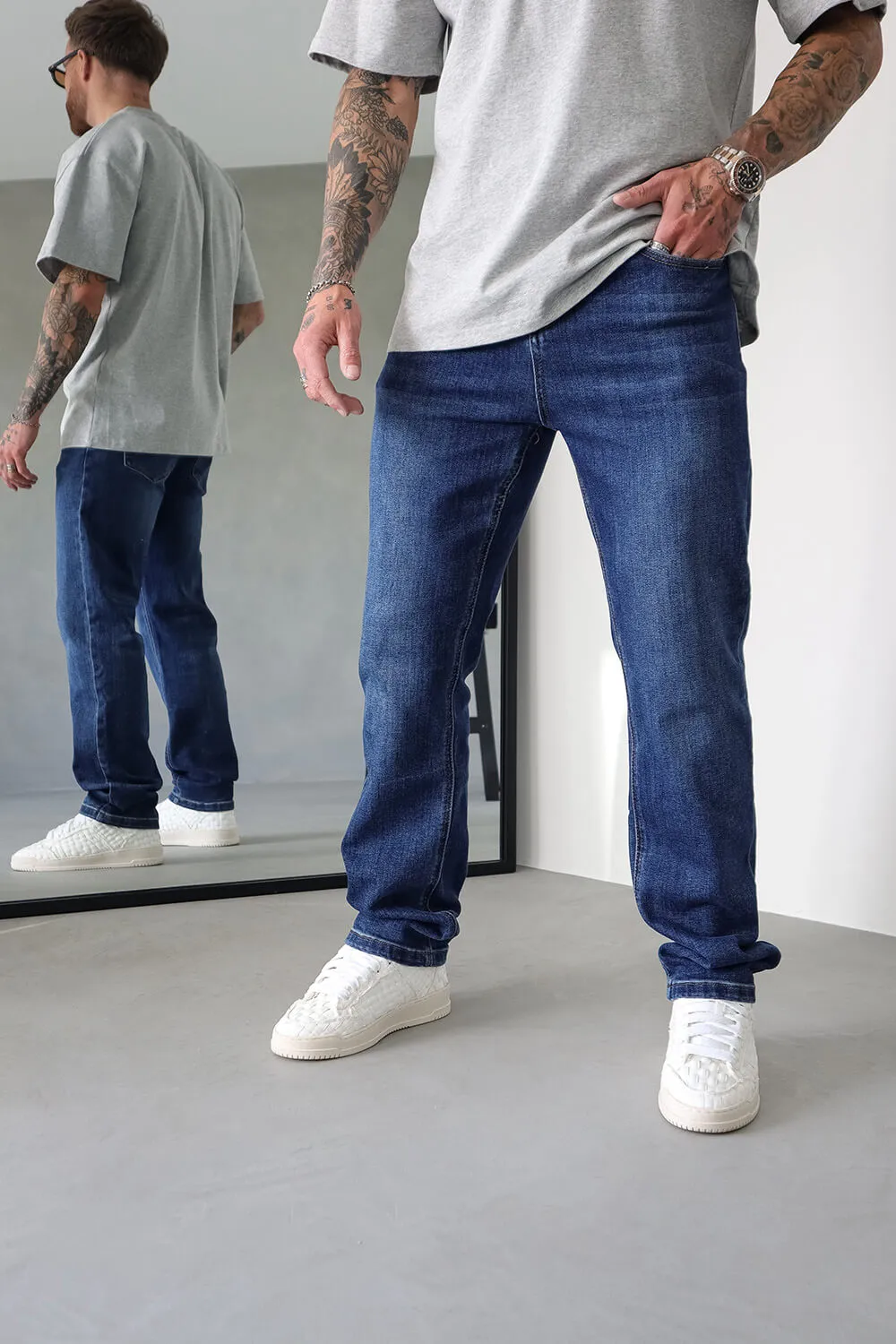 Regular Fit Jeans - Dark Blue