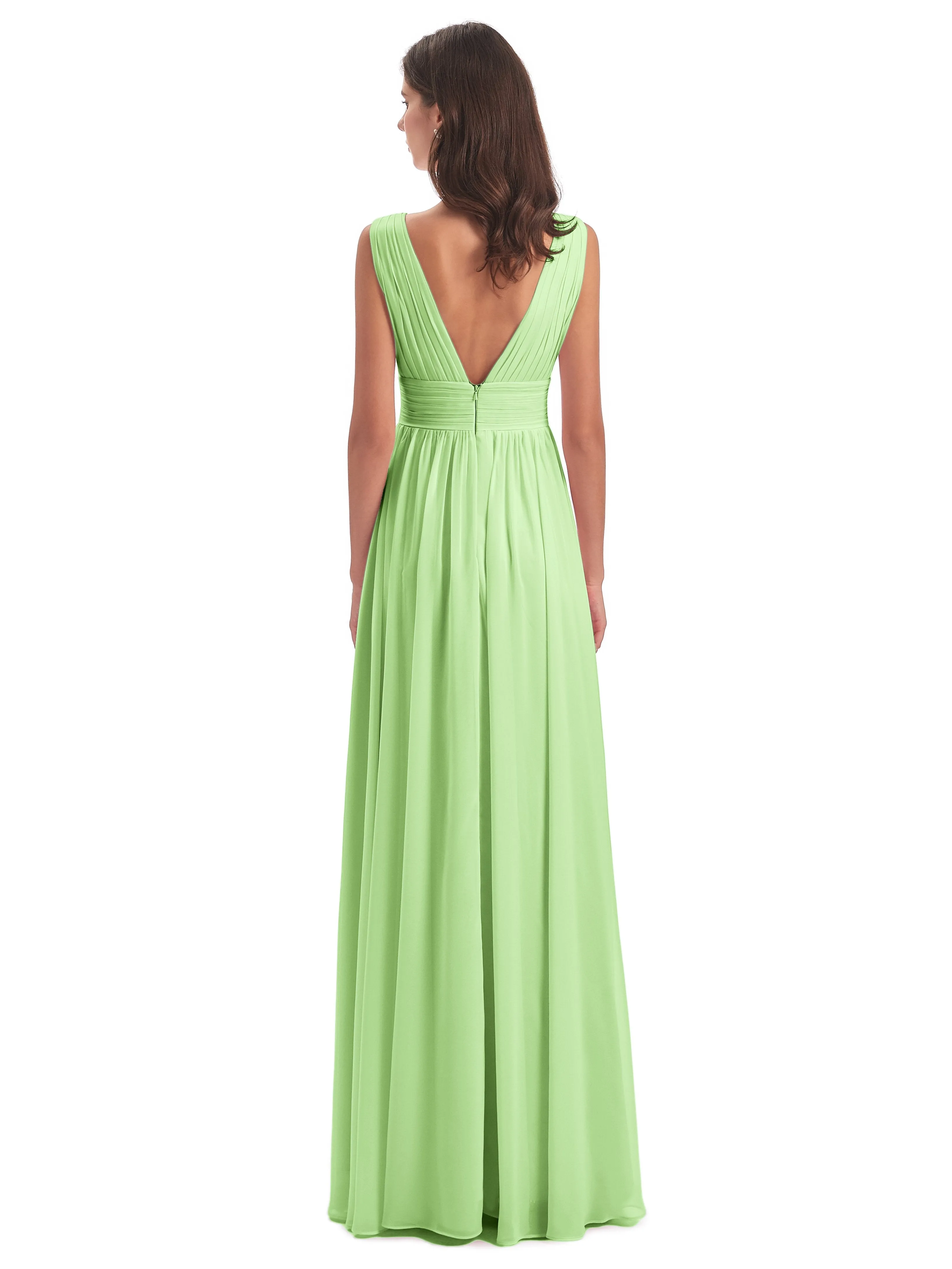 Sage Green Bridesmaid Dresses Uk Charming Chiffon V Neck Split Long Bridesmaid Dresses