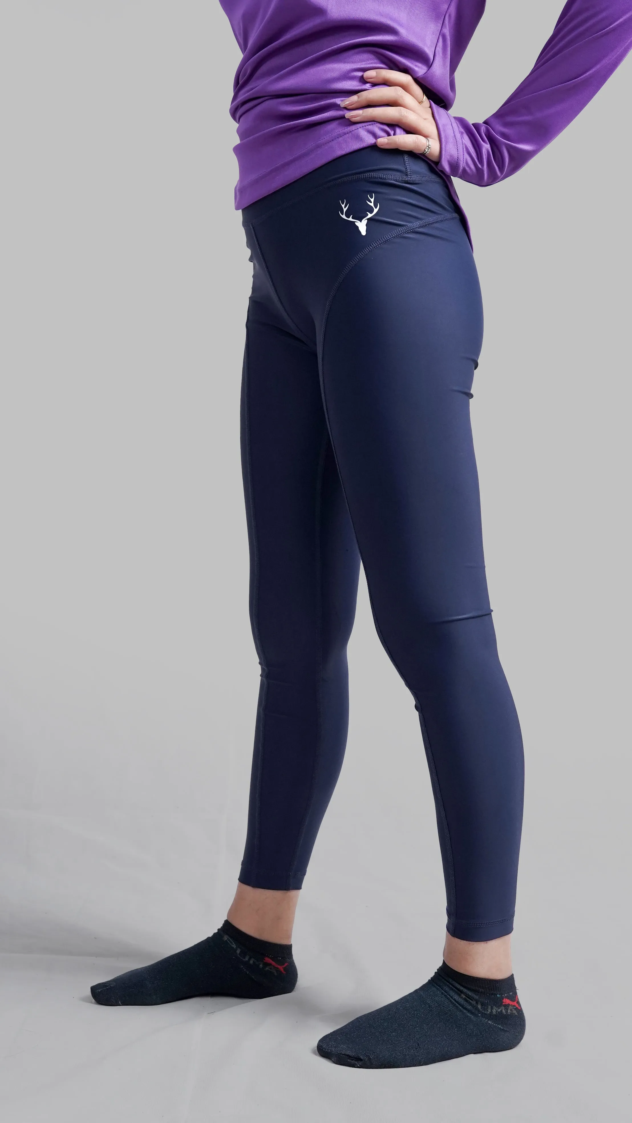 Stag Women Dri-Fit Leggings (NAVY BLUE)