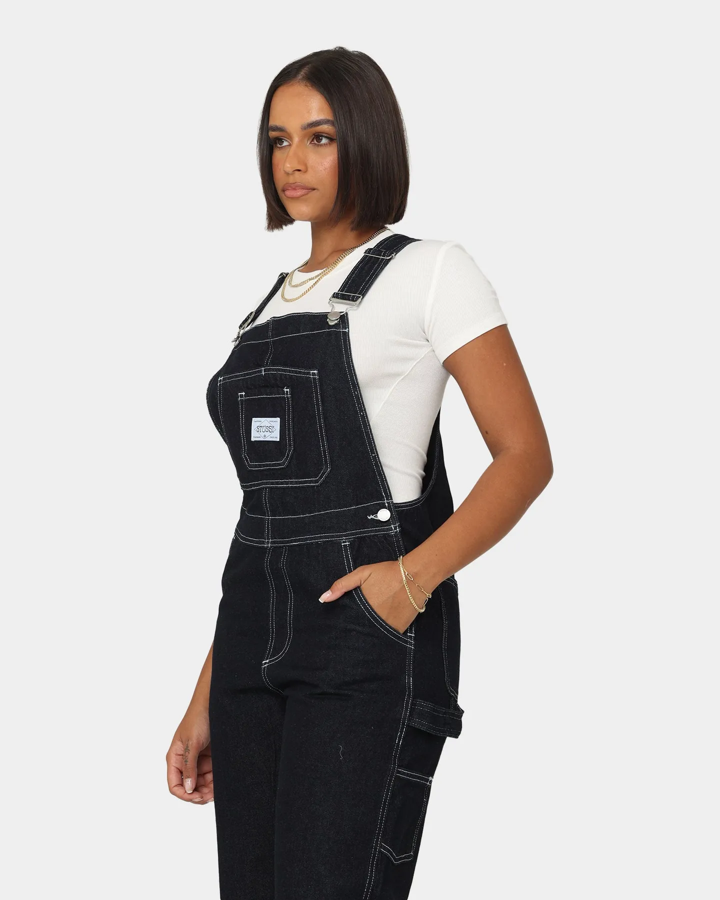 Stussy Women's Nevada Denim Overalls Denim