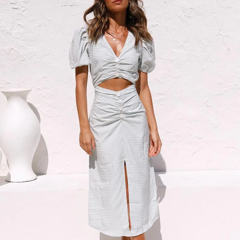 Summer Dropped waist Midi Dress