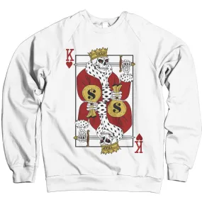 Trap King - White Crewneck Sweatshirt