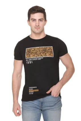 Trendy Stylish Cotton Blend Round Neck Tee for Men