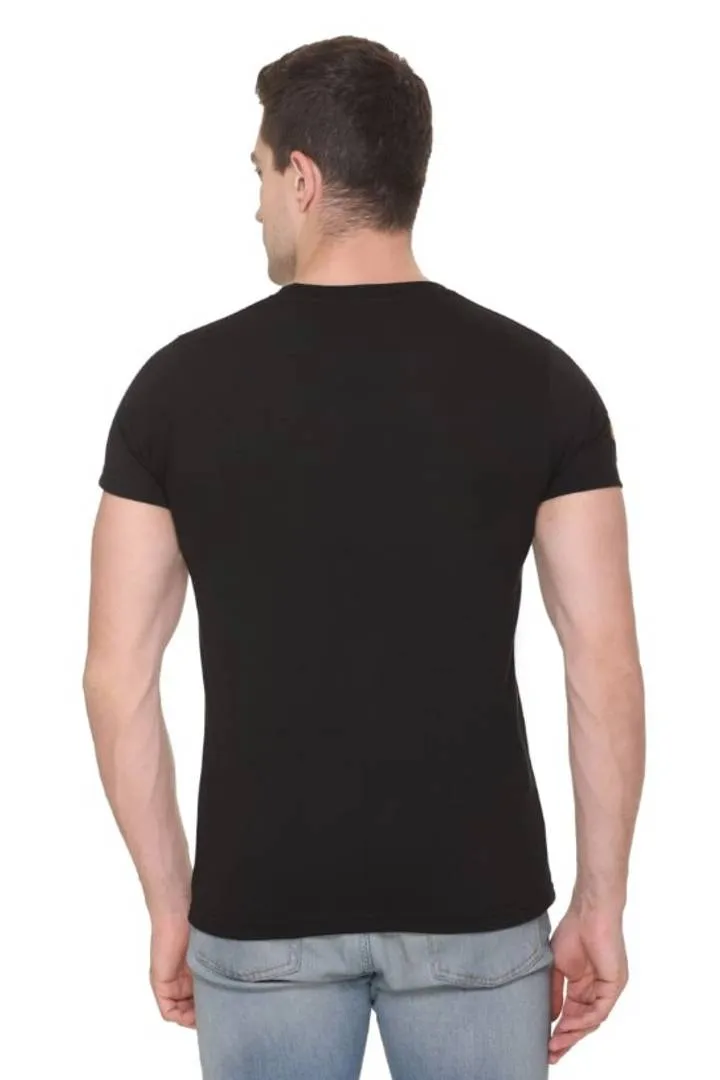 Trendy Stylish Cotton Blend Round Neck Tee for Men