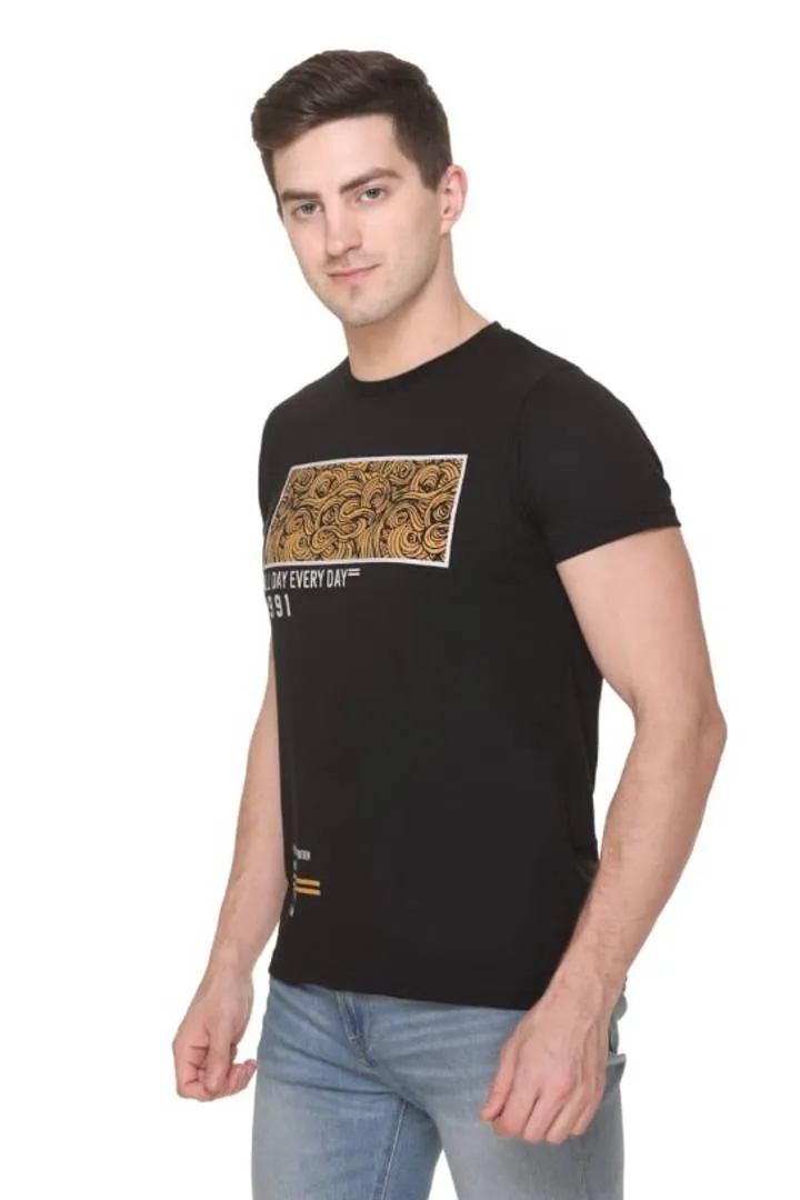 Trendy Stylish Cotton Blend Round Neck Tee for Men