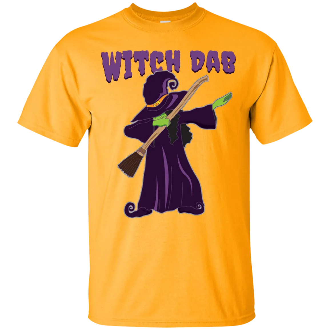 Trendy Witch Dab T-Shirt Halloween Tees (Men)