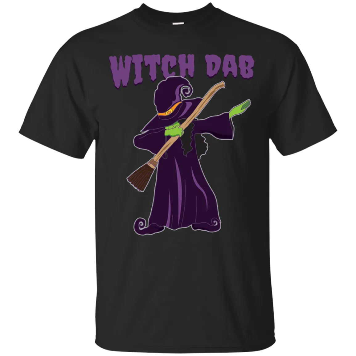 Trendy Witch Dab T-Shirt Halloween Tees (Men)