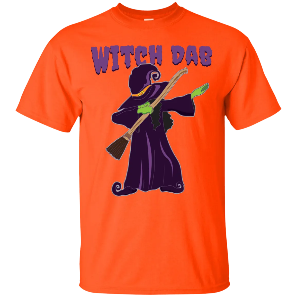 Trendy Witch Dab T-Shirt Halloween Tees (Men)