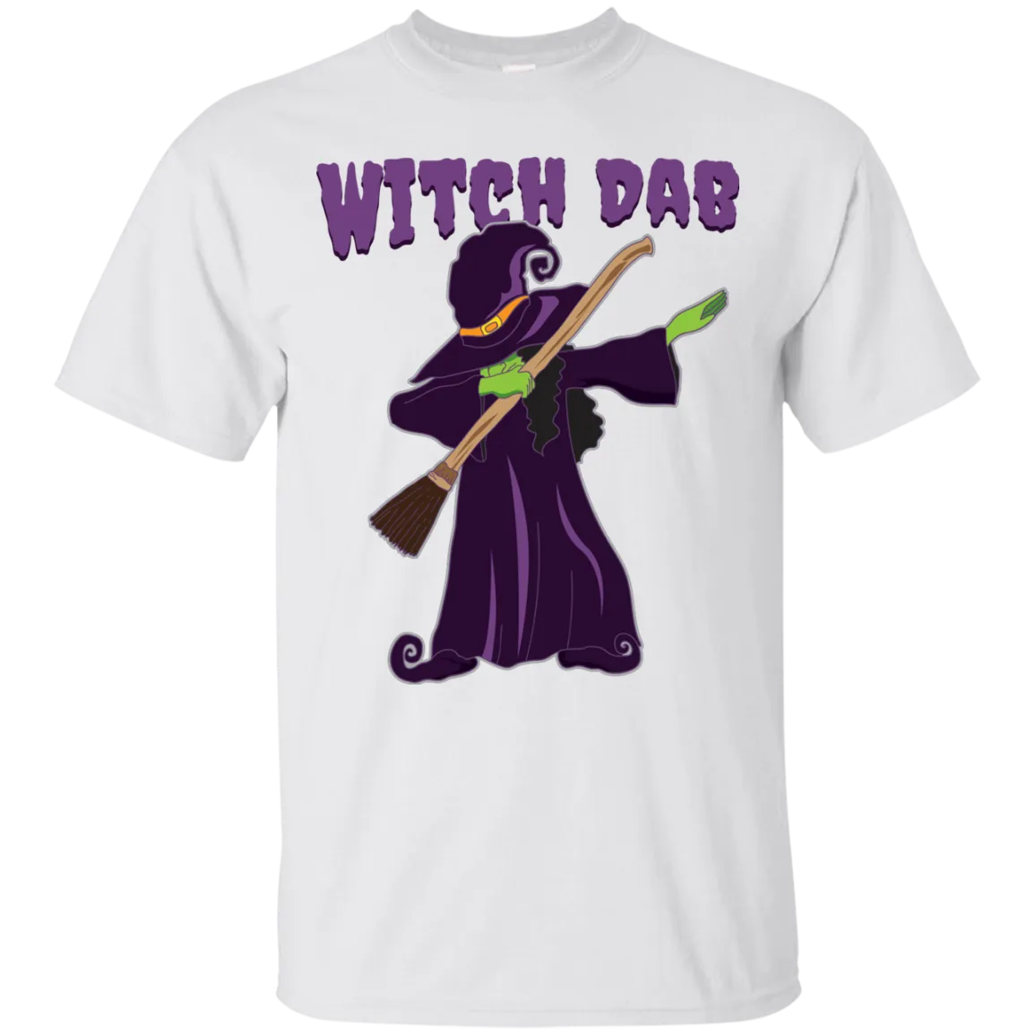 Trendy Witch Dab T-Shirt Halloween Tees (Men)