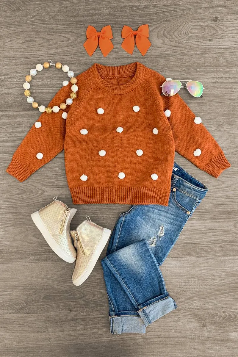 White Pom Pom Sweater