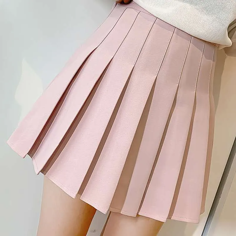 Women Pleated College Fresh Looking Elegant High Waist Slim Look All-Matching Korean Skirt Trendy A-Line Skirt