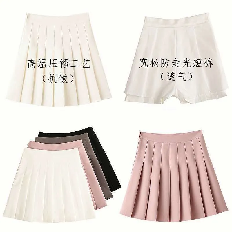 Women Pleated College Fresh Looking Elegant High Waist Slim Look All-Matching Korean Skirt Trendy A-Line Skirt