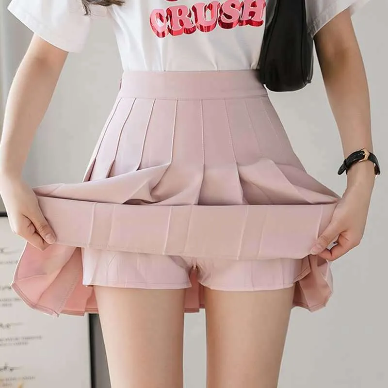 Women Pleated College Fresh Looking Elegant High Waist Slim Look All-Matching Korean Skirt Trendy A-Line Skirt